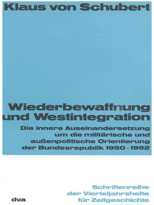 cover image of Wiederbewaffnung und Westintegration
